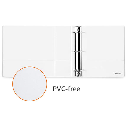 3 Inch White D-Ring Binders, 2 Pack