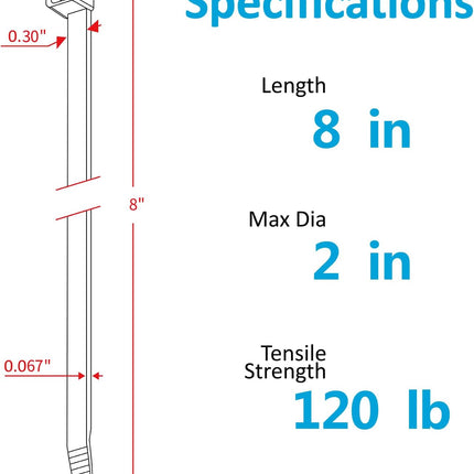 NexWave OndaNex Zip Ties 8 inch Heavy Duty Zip Ties with 120 Pounds Tensile Strength — Smart Tech