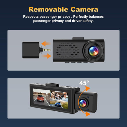 NexWave OndaNex 3 Channel Dash Cam Front Inside Rear, Uber Dash Cam for Cars — Smart Tech