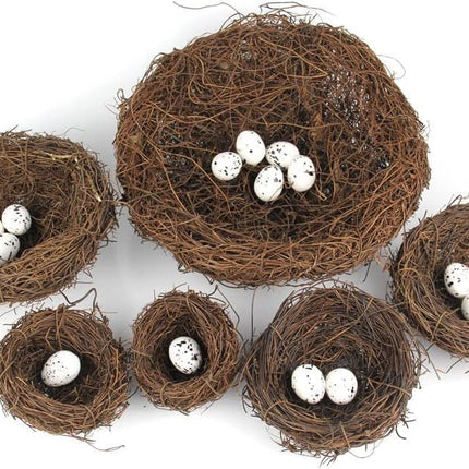 2-Piece Easter Bird Nest Decoration Prop, 6 cm