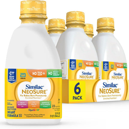 Premature Post-Discharge Infant Formula, Ready-to-Feed, 32 fl oz Bottle, Pack of 6