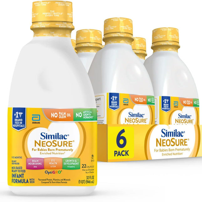 Premature Post-Discharge Infant Formula, Ready-to-Feed, 32 fl oz Bottle, Pack of 6