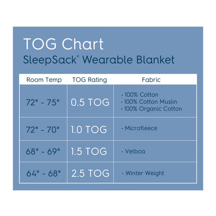 100% Cotton Wearable Blanket, Swaddle Transition Sleeping Bag, TOG 0.5