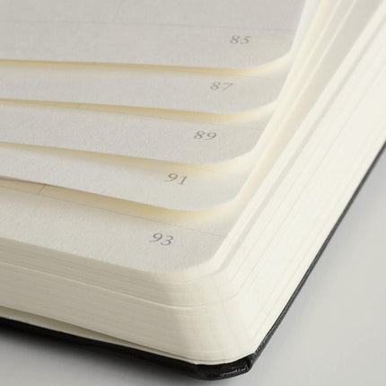 Hardcover Medium A5 Notebook with 251 Numbered Squared Pages, Black