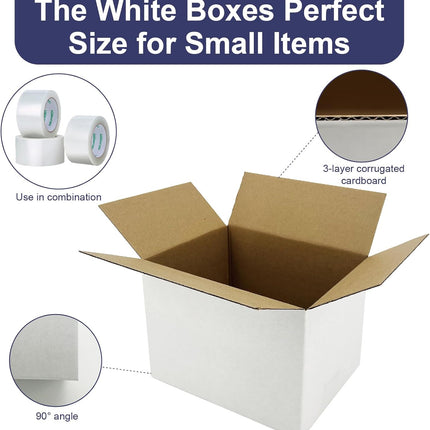 40 Pack 8x6x6 Inches Small Shipping Boxes