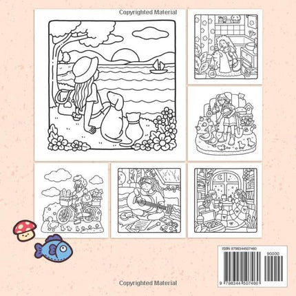 Cozy Daily Activities Coloring Book for Adults and Teens