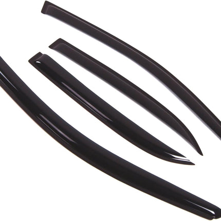 Outside Mount Window Vent Visors Rain Guards for 2001-2006 Lancer, Black Tinted 4-Piece Set