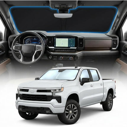 Custom-Fit Foldable Windshield Sun Shade for 2019-2026 1500 Model