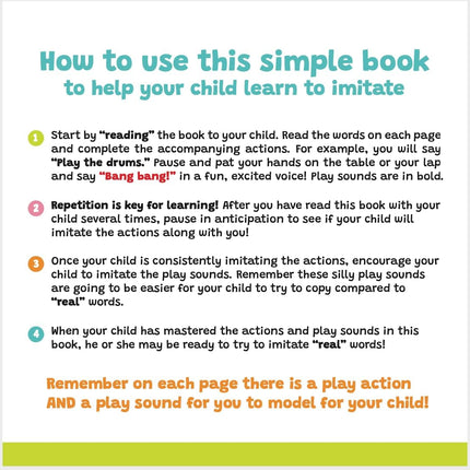 Imitation Book: Interactive Learn to Talk Board Book for Toddlers Ages 0-4