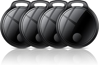Air Tracker Tags 4 Pack Smart Bluetooth Item Finders in Classic Black