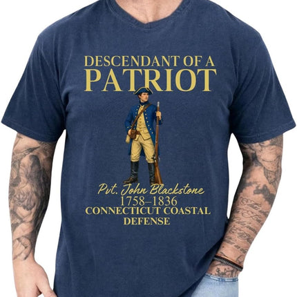 Custom Descendant of a Patriot 1776-2026 T-Shirt