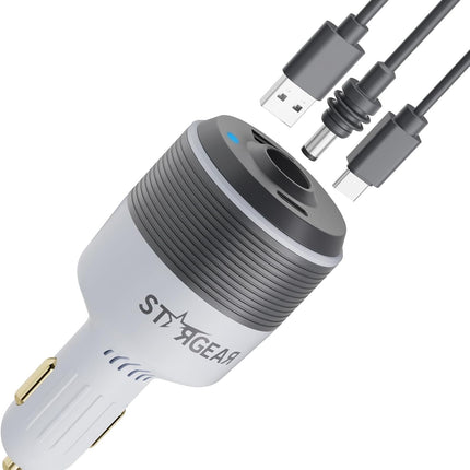 3-in-1 Mini Car Adapter with Dual USB Ports
