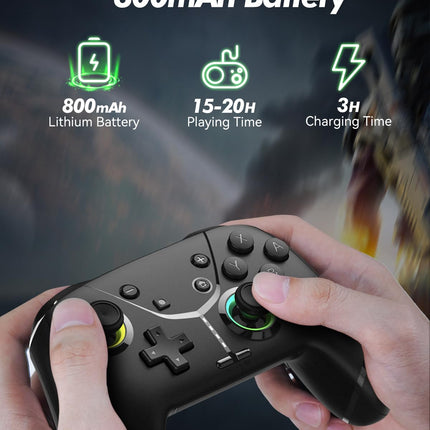 Wireless Bluetooth Game Controller with Motion, Turbo and Macro