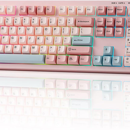 Pink Membrane Gaming Keyboard with TFT Screen, Volume Knob & Number Pad