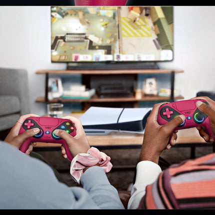 Wireless Controller with Turbo, Back Buttons, Motion Sensor & RGB LED Lights for PS5 and Windows PC