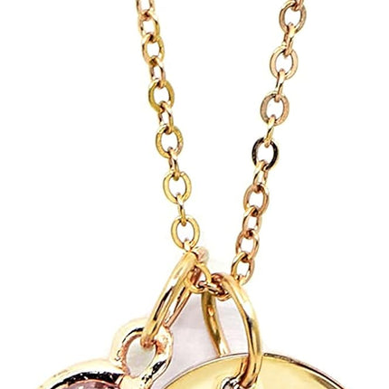 Personalized Name Necklace with Birthstone Gold Pendant
