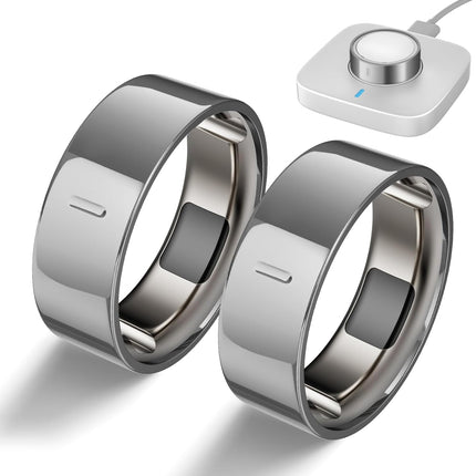 2 Pack High-Gloss TPU Smart Ring Protector Covers, Size 8