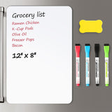 SourceToHome FuenteACasa Magnetic Whiteboard Sheet for Fridge 12x8 with Markers — Home & Lifestyle