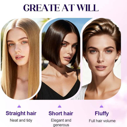 Go Brush Pro for Short Hair, 2026 Upgraded Hair Straightener Brush, Portable Cordless Straightener Brushs for Travel, Fast Heating Hair Straightener with LCD Temperature Display, Travel Gift (Black)