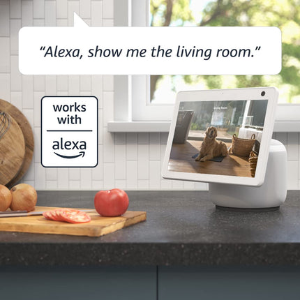 Mini Pan-Tilt Indoor Plug-In Smart Security Camera in White
