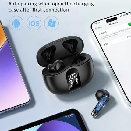 NexWave OndaNex XIAOWTEK Wireless Earbuds, 2026 Bluetooth 5.4 Headphones Bass Stereo Ear — Smart Tech