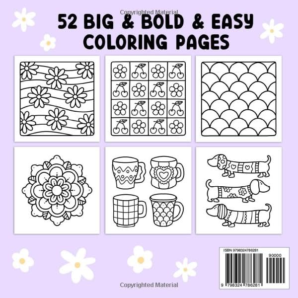 Bold & Easy Cozy Pattern Coloring Book