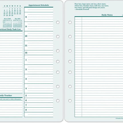 Original Two Page Per Day Ring-Bound Planner, Jan 2026 - Dec 2026, Classic