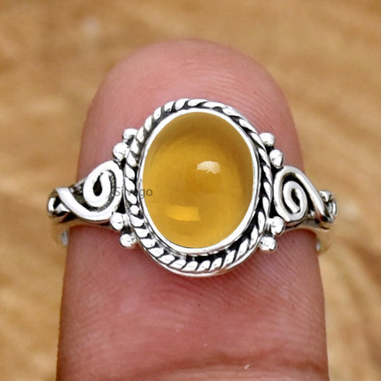 925 Sterling Silver Women's Emerald Bezel Statement Ring