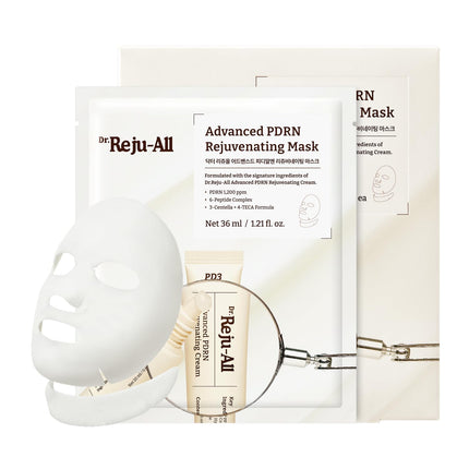 Advanced PDRN Rejuvenating Face & Neck Sheet Mask, 4 Pack