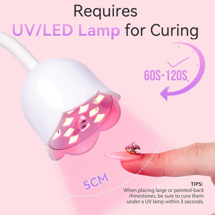 Rhinestone Gel Nail Glue for Charms, Gems & 3D Nail Art, 30ML