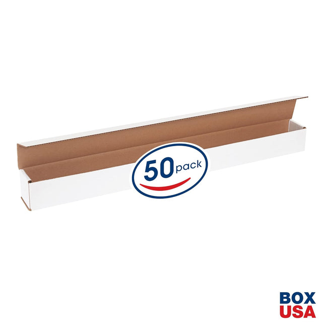 24 x 2 x 2 in White Corrugated Mailers, Pack of 50