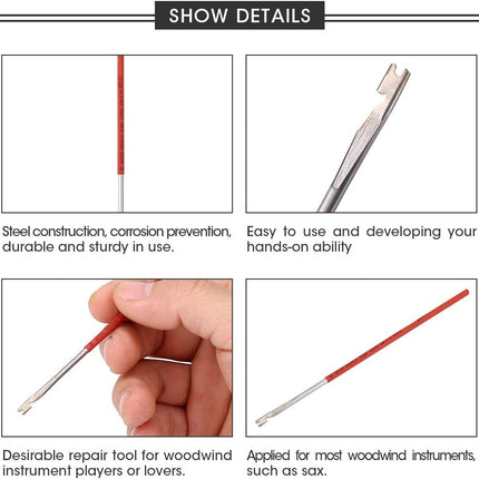 HomeChef ChefDelHogar Woodwind Repair Tool, Steel Construction for Sax Clarinet Oboe Flute Piccolo — Kitchen & Home