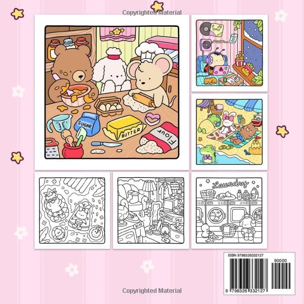Cozy Friends Coloring Book for Adults and Teens