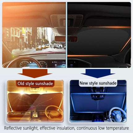 300T Thickened Universal Windshield Sunshade with Storage Bag