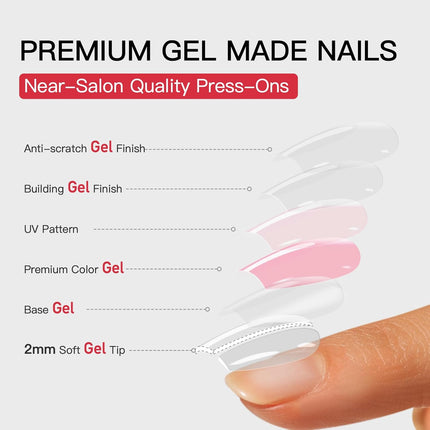 Soft Gel Square Press On Nails - Spring Whisper