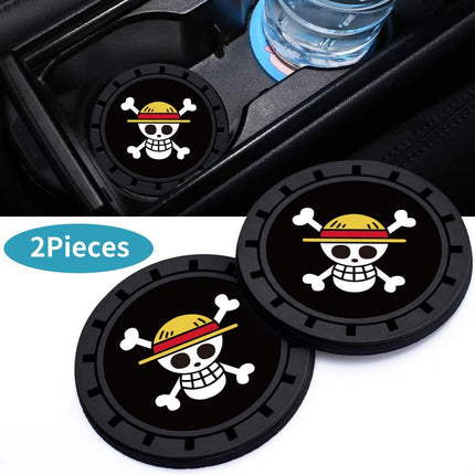 2-Piece Silicone Car Cup Holder Coasters