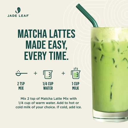 Organic Matcha Latte Mix, Lightly Sweet Japanese Matcha Powder with Organic Cane Sugar, 5.3 oz