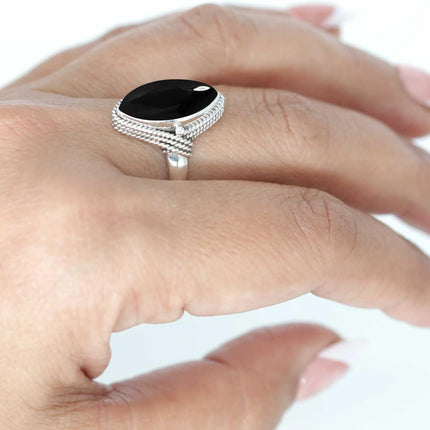 SourceToHome FuenteACasa Pearl, Amber, Garnet, Moonstone Marquise Handmade Ring Genuine 925 — Home & Lifestyle