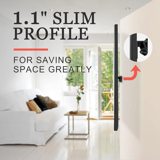 Studless No-Drill Drywall TV Wall Mount for 12-55 Inch TVs