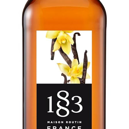 Vanilla Syrup for Drinks, Made in France, 1 Liter Glass Bottle