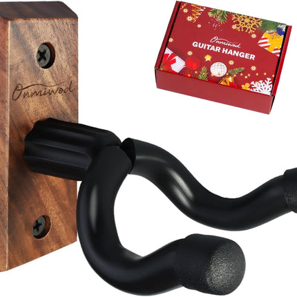 Black Walnut U-Shaped Guitar Wall Mount Hanger