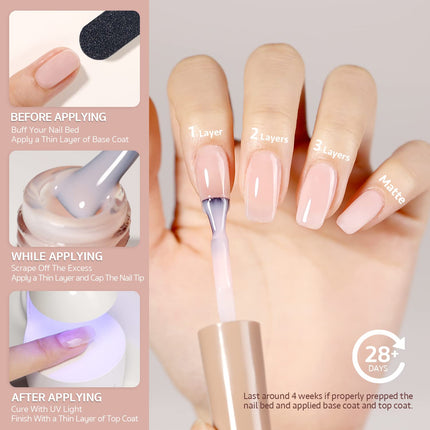 Sheer Light Pink UV Gel Nail Polish, 16ml