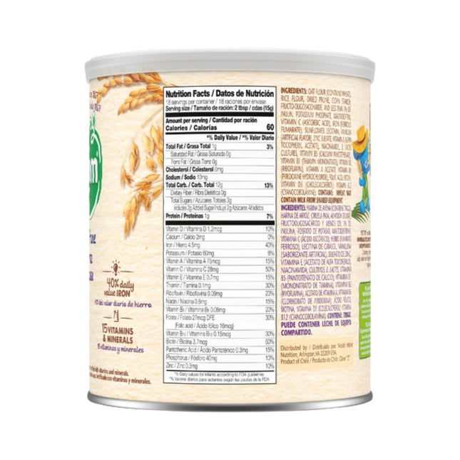 Oat, Rice & Prune Instant Infant Cereal, 9.5 oz Canister