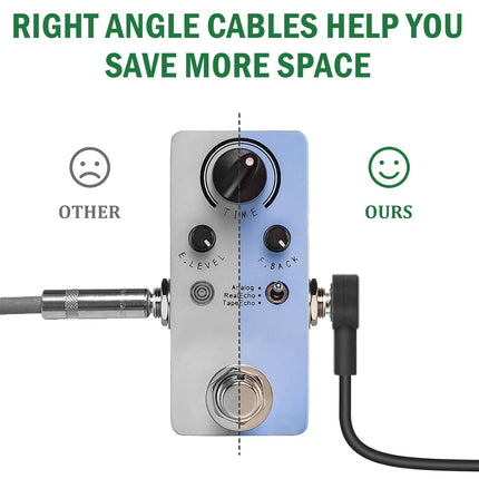 Guitar Patch Cables, Guitar Effect Pedal Noiseless Cable, Black