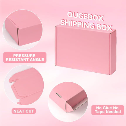 30 Pack 9x6x2 Pink Corrugated Box Mailers