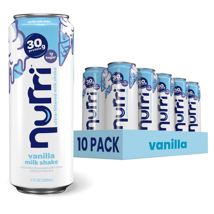 30g Protein Ultra-Filtered Vanilla Milk Shake, Lactose Free - 11 fl oz, 10 Cans