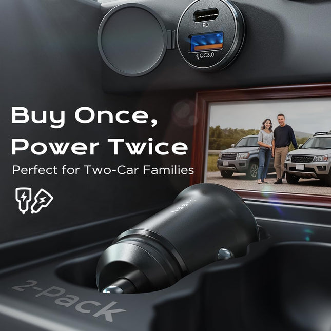 69W USB-C Cigarette Lighter Car Charger Adapter