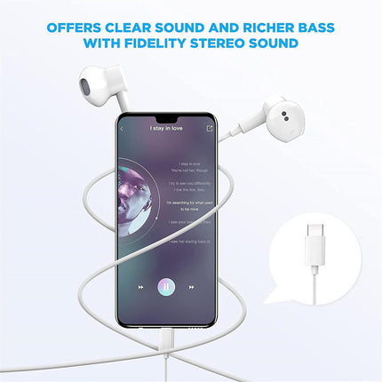 NexWave OndaNex USB C Headphones for iPhone 17/16/15 Pro Max Plus Type C Earbuds with — Smart Tech
