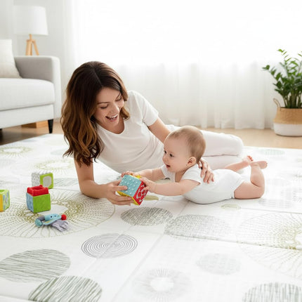 Baby Play Mat, 79 x 70 Inch Foldable Reversible Waterproof Foam Floor Mat