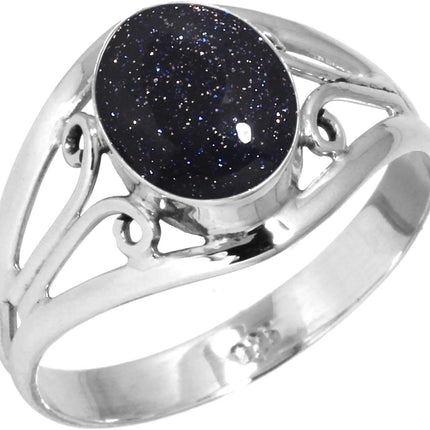 SourceToHome FuenteACasa Garnet, Lapis, Moonstone, Crystal Oval Handmade Ring Genuine 925 Sterling — Home & Lifestyle